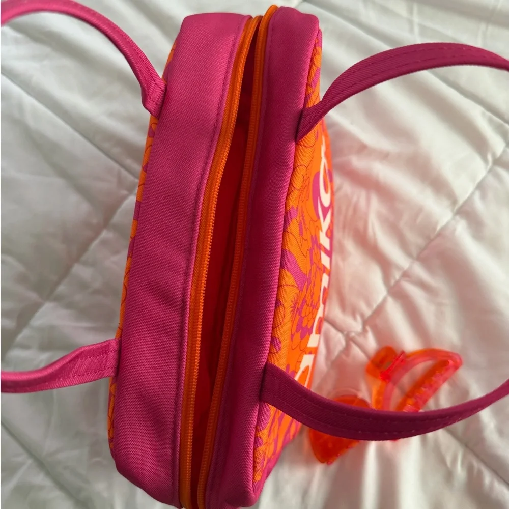 amika Bright Pink and Orange Floral Graphic Essentials Bag - Picture 3 of 4